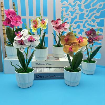 Künstliche Drei-Blüten-PhalaenopsisKünstliche Topfpflanze Künstliche Grünpflanze Bonsai Künstliche Blumendekoration