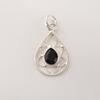 Black Onyx Gemstone 925 Sterling Silver Handcrafted Women Pendant 1.40" For Gift PP-19-36