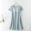 Cotton Chest Padded Short Sleeved Nightgown Sleepwear One-piece Loose Oversized Letters Printed Women's Summer Home Nightgown