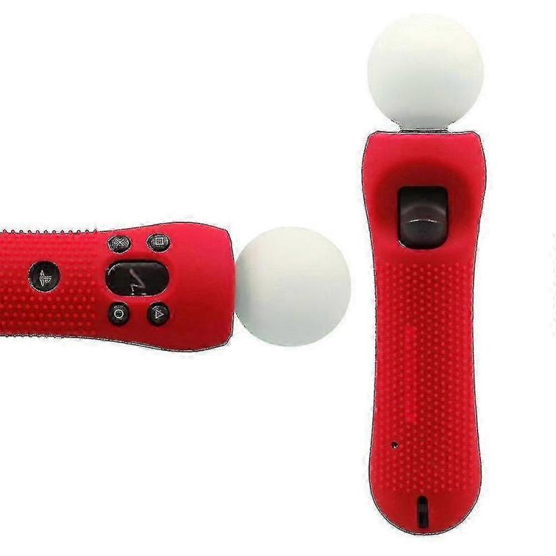 1 Pcs For Playstation Ps Vr Move Motion Controller Anti-slip Silicone Rubber Cover Protective Skin Case Black Blue Red Jp Guanguan Happy H