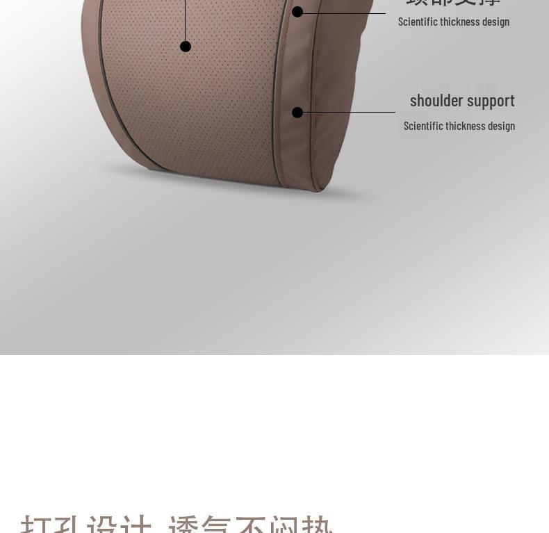 Toyota Car Headrest Neck Pillow & Lumbar Support with Removable Cover & Adjustable Straps