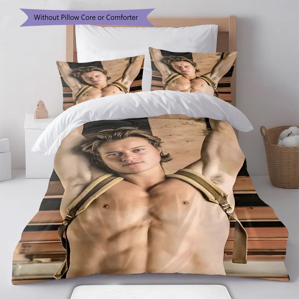 Rudy Pankow JJ Maybank Pattern Bedding,Quilt Set Quilt Cover Pillowcase Home Birthday Gift(1 * Duvet Cover + 2 * Pillowcase, Without Core)