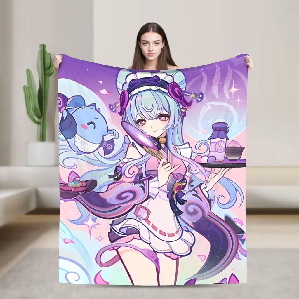 Genshin Impact Durin Game Blankets Fleece All Season  Multi-function Super Soft Throw Blankets for Sofa Outdoor Bedspread