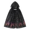 2025 Aisha Sequined Mesh Christmas Cloak for Girls - Lightweight Summer Cape