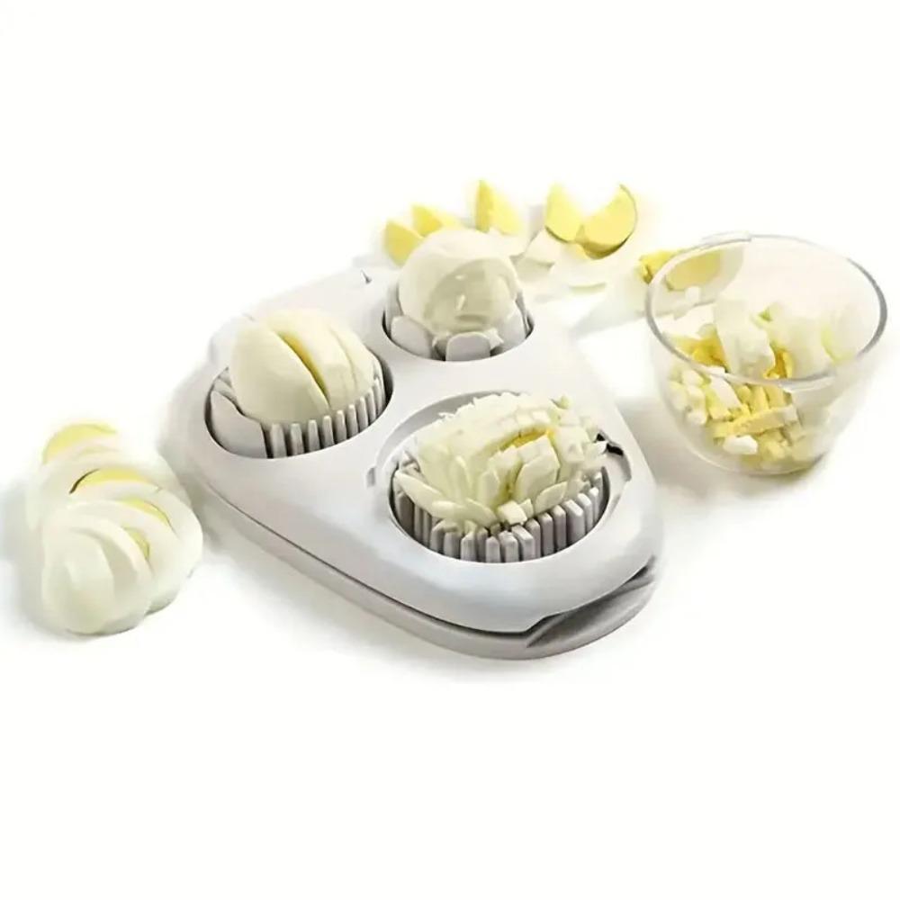 3 In 1 Egg Cutter White Fruit Cutter Kitchen Gadgets Egg Slicer Mushroom