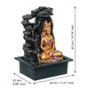 Golden Brown Polyresin Tabletop Lord Shiv 4 Step Indoor Water Fountain for Home Decor with LED,