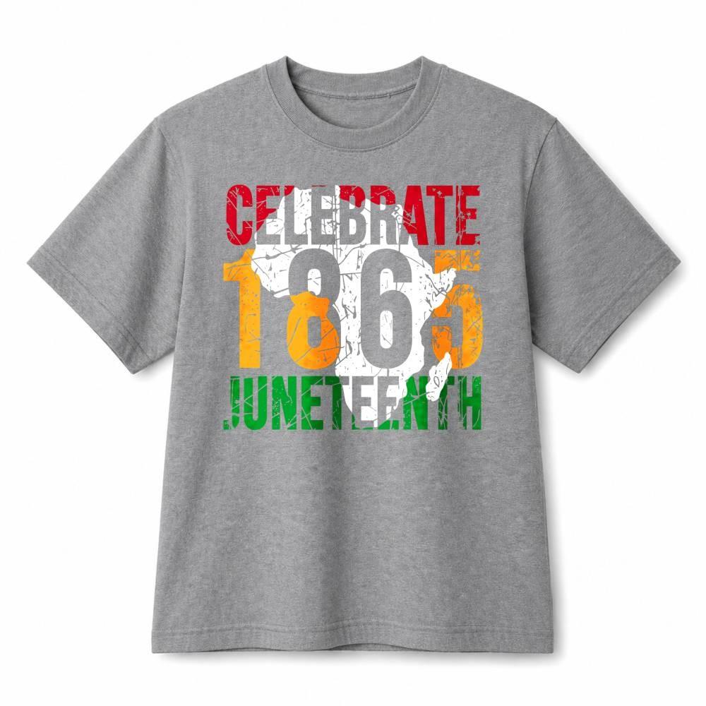 Celebrate 1865 Juneteenth Africa Map Vintage Retro Graphic Cotton T-Shirt Unisex L