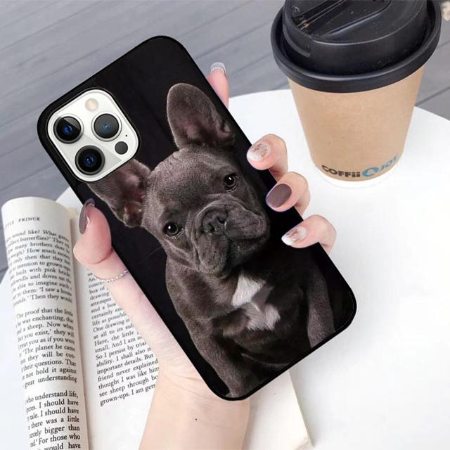 Black French Bulldog Dog Phone Case Cover For iPhone 17 Air 16 15 14 Plus 13 12 11 Pro Ma Apple  Shell Coque