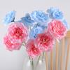 3 Köpfe Blühende Künstliche Rose 26" Realistisches Langes Stiel Faux Seide Rosenstrauß für DIY Hochzeitsstrauß Hotel Zuhause Tischvase Dekor Floral