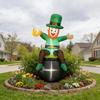 Automatic Inflating Patricks Decoration With Polyester And Illuminated Effect For Night Display