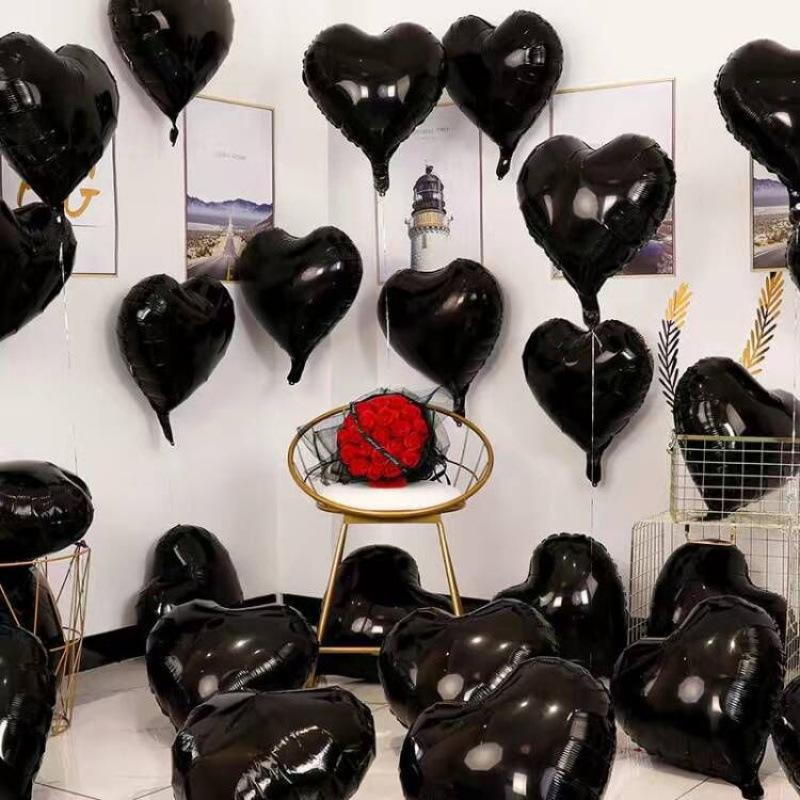 Heart-Shaped Aluminum Helium Balloon for Weddings, Engagements, and Birthday Decorations