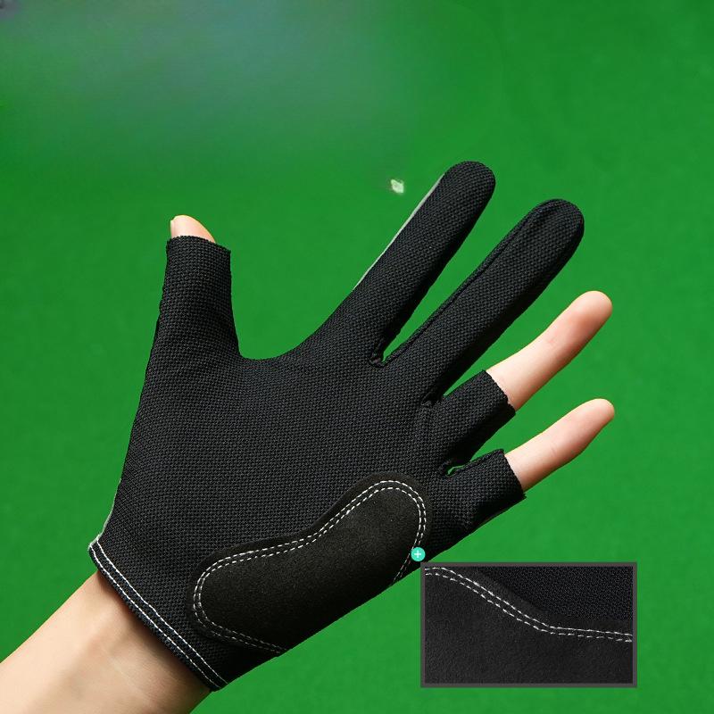 Durable Comfortable Single Anti Slip Half Finger Lightweight Snooker Sweat Wicking Fishing Gloves for Both Men and Women