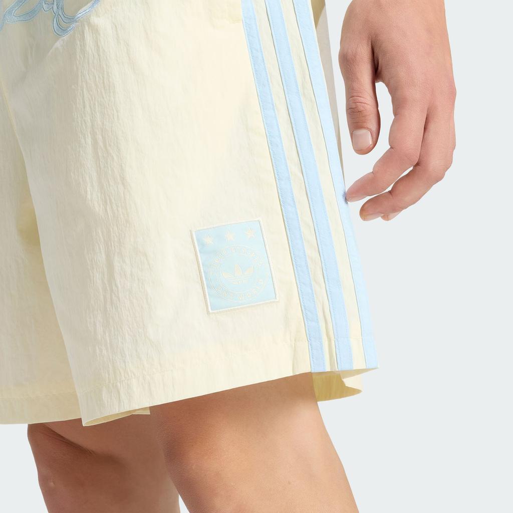 adidas Originals Nylon Gfx Corti Semplici a Strisce Vita Elastica Comodi Pantaloncini Sportivi Pantaloncini Uomo KU9257