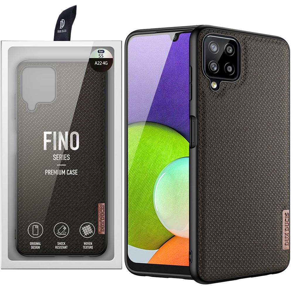 Dux Ducis Fino Case Cover Covered with Nylon Material Samsung Galaxy A22 4G Green