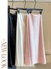 2025 High-Waisted Satin Mermaid Skirt - Women's Mid-Length A-Line in Autumn/Winter