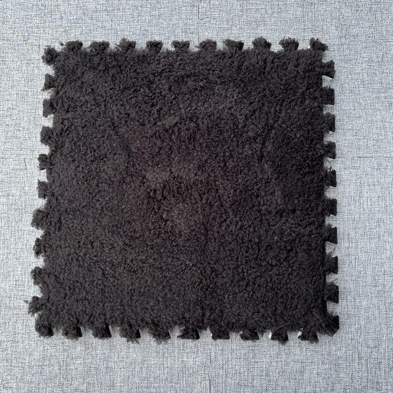 Bedside Plush Carpet Splicing Foam Floor Mat Cutting Winter Warm and Cold Resistant Velvet Texture Tatami Mat Bedroom Living Room Kitchen Home