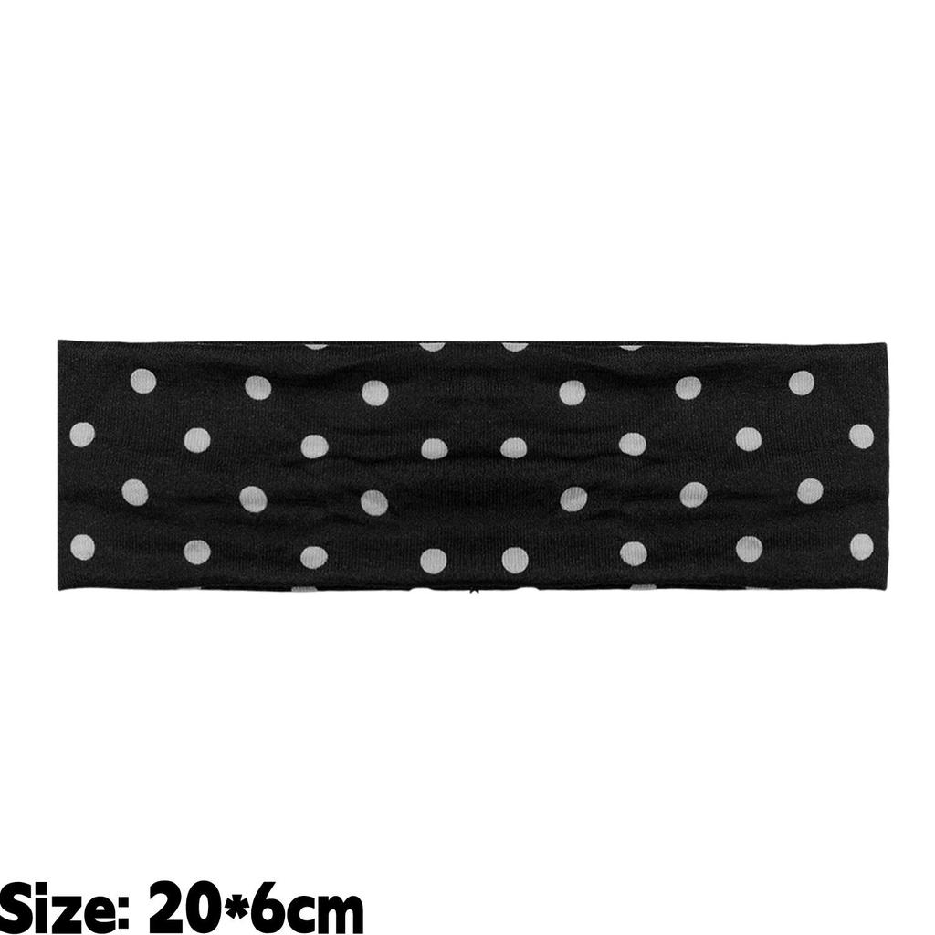 Polka Dot Yoga Elastic Headband Fashionable Dot-pattern Makeup Headband Sports & Fitness Sweat-absorbent Hairband