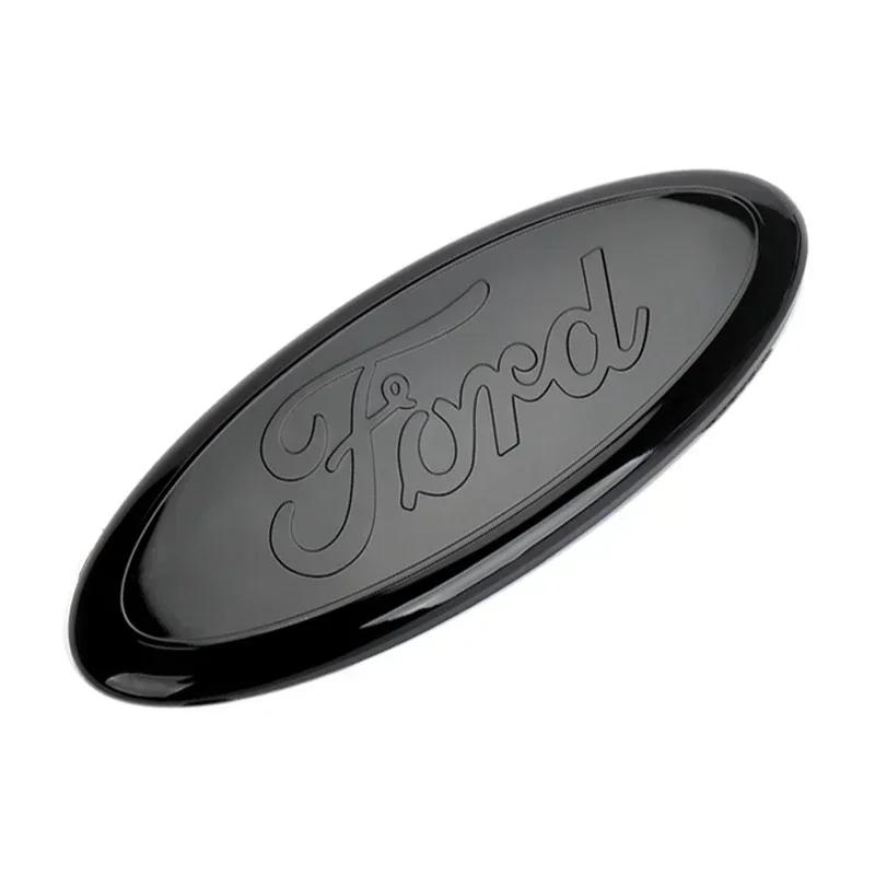 14.5x5.8CM Front Rear Trunk Emblem Badge Sticker For Ford Mondeo Kuga Focus Ranger Transit EcoSport Fiesta Edge Raptor Figo etc