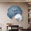BEPAN Ginkgo Leaves with Clocks, Wall-mounted Restaurant Decorative Paintings, Creative Background Walls, and Home Decoration Clocks