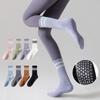 Yoga Socken Baumwolle Mid-tube Bottom Professionelle rutschfeste Silikon Indoor Fitness Socken Boden Socken Tanz Pilates Sportsocken
