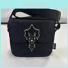 Stilvolle Trapstar Unisex Schulter-Crossbody-Tasche mit reflektierender schwarzer Farbe, perfekt für lässiges Reisen und Charaktere)