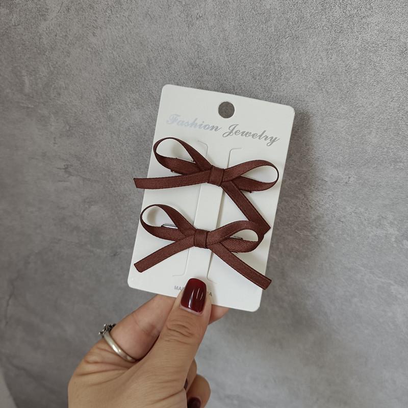 2 Stück Mädchen Mini-Greifklammern Damen Kopfschmuck Haaraccessoires Süße Schleifen-Haarklammern Ballett-Band-Schleifen-Haarnadel Pony-Clip