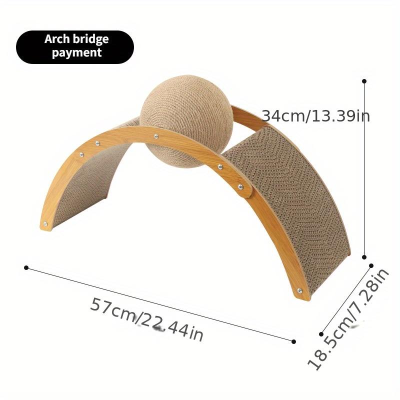 

Когтеточка для кошек Arch Bridge — вертикальная игрушка-когтеточка для кошек — когтеточка из гофрированного картона Simple Arch Cat Grab Ball