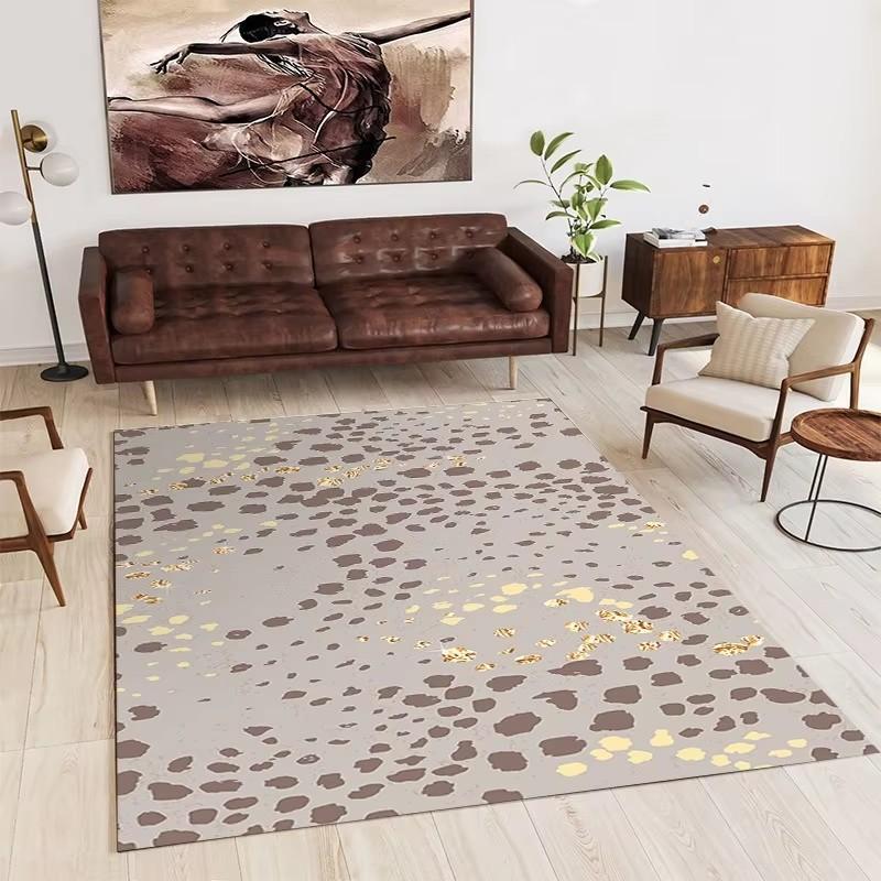 Tiger Stripe Leopard Print Carpet Nordic Household Living Room Washable Non Slip Rug Bedroom Bedside Carpet Large-area Floor Mat
