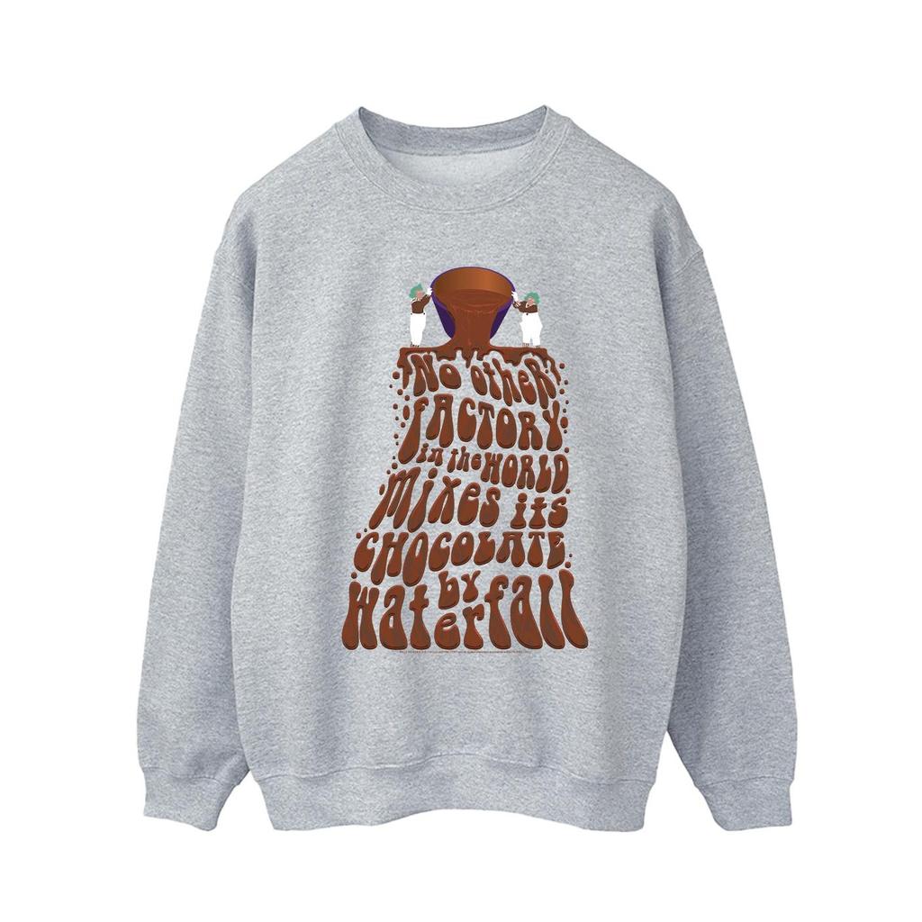 Willy Wonka Mens Chocolate Waterfall Sweatshirt