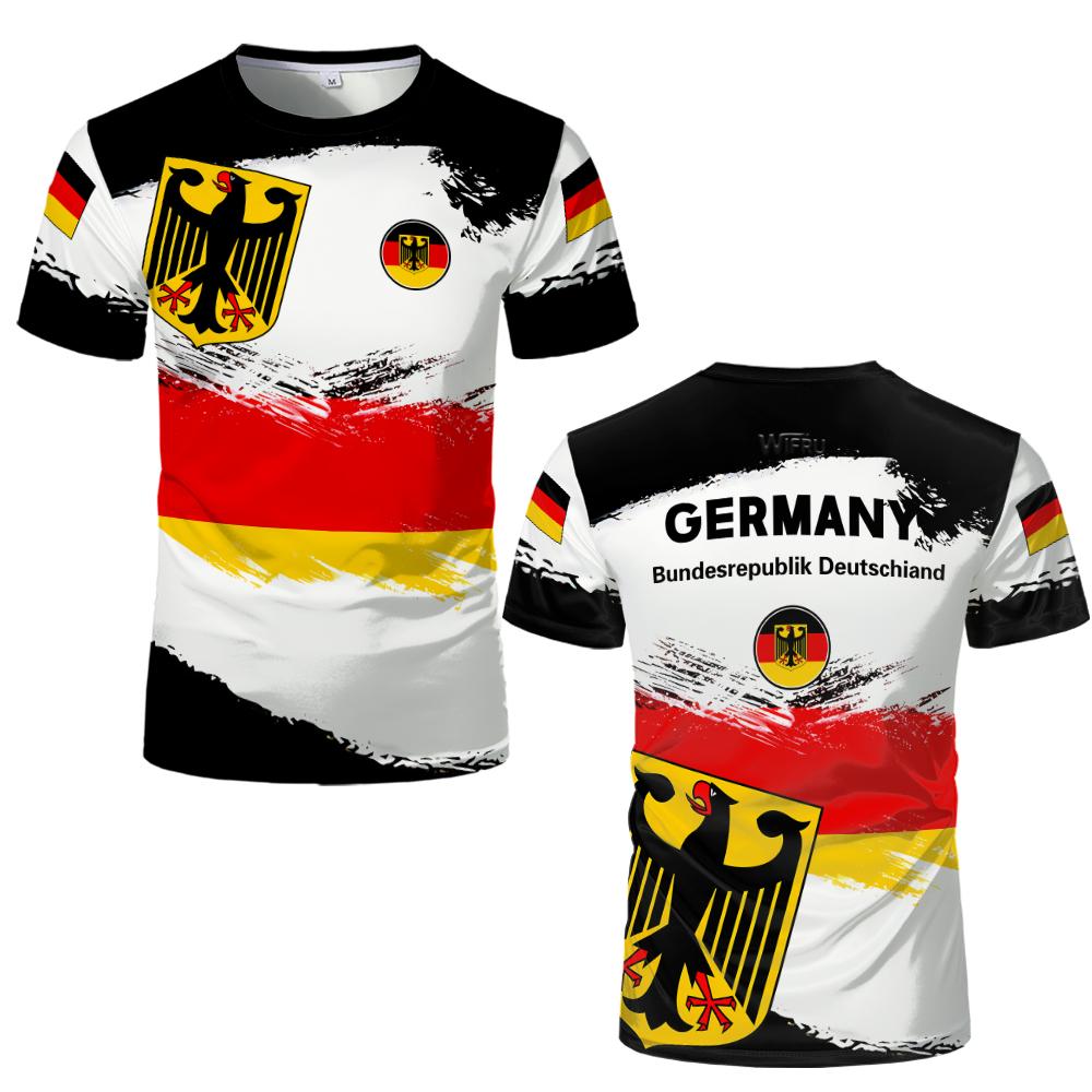 Germany National Emblem 3D Print T-Shirt Quick-drying and Breathable Football Jersey Men Women Casual Short Sleeve Tee
