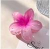 Gradient Plumeria Jelly Hairpin - Transparent, Trendy Back-of-Head Accessory for Women