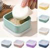 Food Grade Silicone Soap Dish Portable Box with Lid, Travel Mini Square Waterproof Container for Hiking Case, Reusable Camping Gym And Home