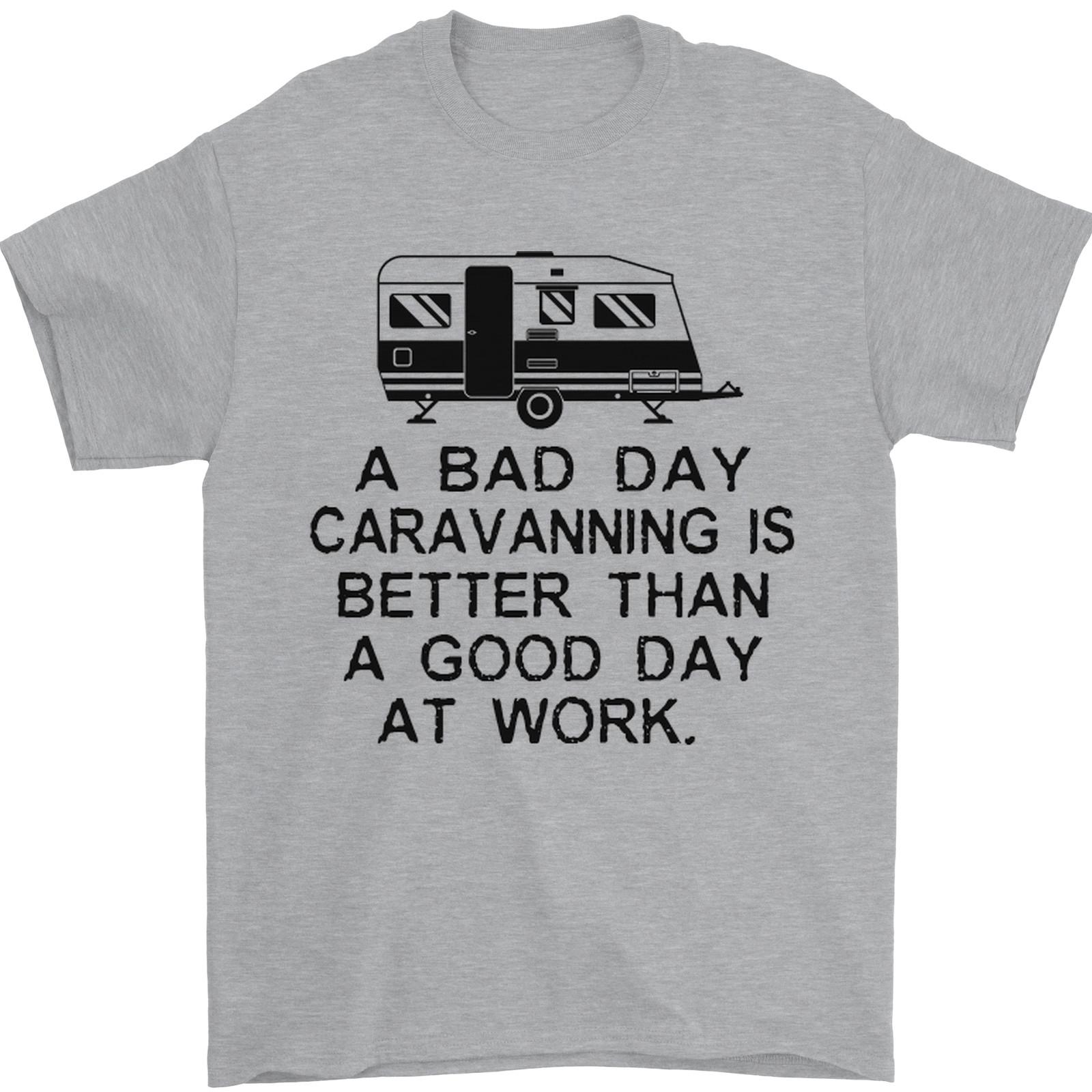 A Bad Day Caravanning Caravan Funny Mens T-Shirt 100% Cotton 4XL