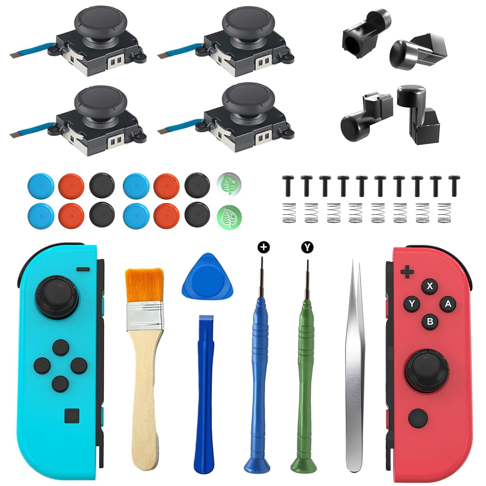 

Repair Repair Kit for OLED Switch Repair Repair 3D Sensor Analog Set of Thumb Japanese Instruction Manual Included Joy-Con [48-in-1 Joy-Con