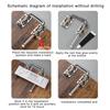 Heavy Duty Door Lock Bracket 180 Degree Rotation Waterproof Surfaces Steel Gate Latches Uprgades for Indoor Outdoor Use