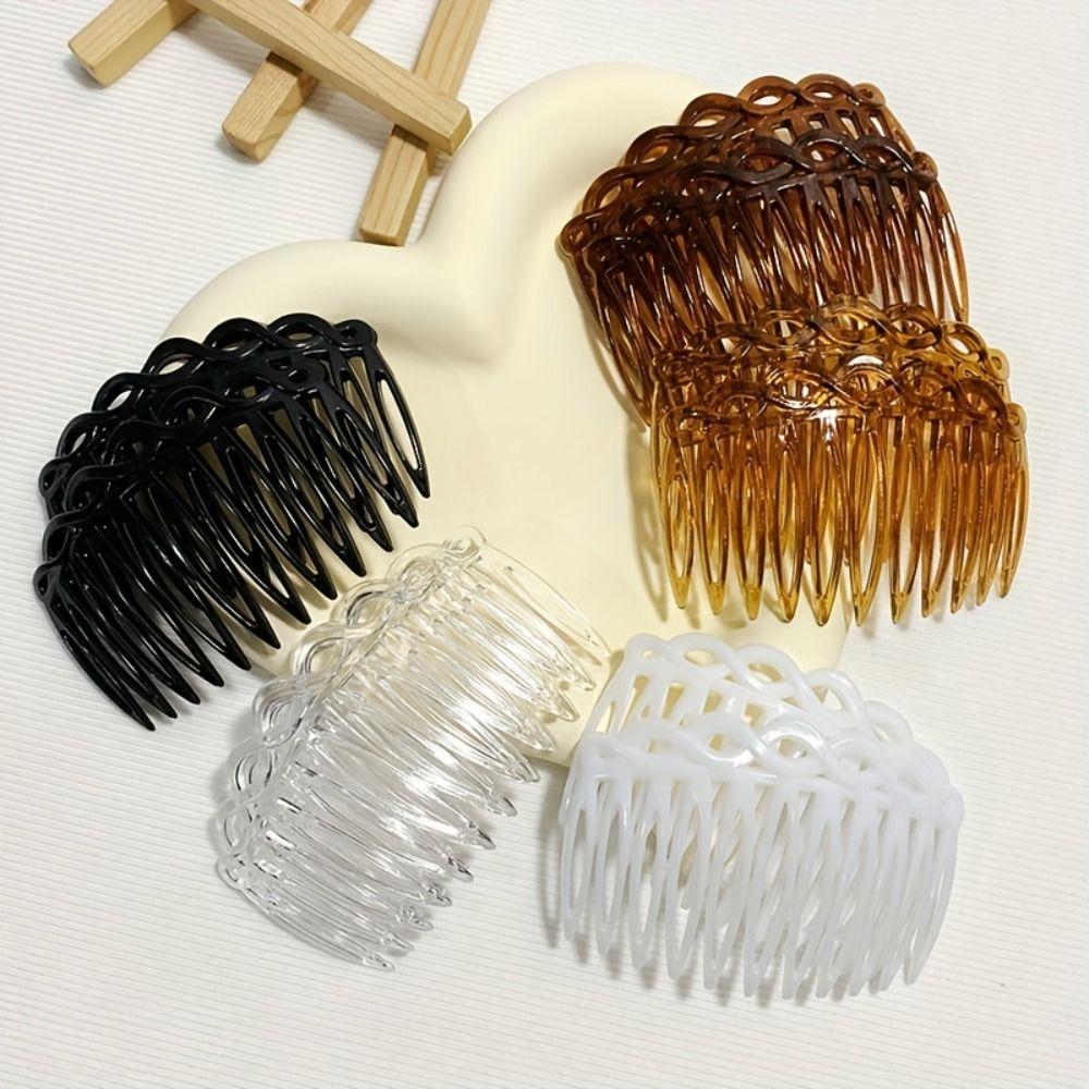 11 Teeth Inserted Combs Plastic Hair Accessories Portable Vintage Weaving Hairpins  Girls