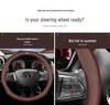 Genuine Leather Steering Wheel & Handlebar Cover for Southeast DX3/DX5/DX7/V5 Lingzhi/Lingyue V3, All-Season Universal Fit