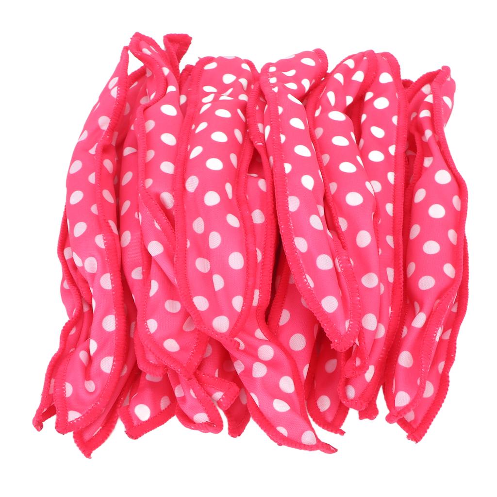 20pcs Heatless Hair Curler Soft Folding DIY Sponge Hair Styling Rollers for Sleeping Rose Red