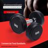 TieMuYun 105KG Rubber Encased Dumbbell Set with Double-Layer Rack