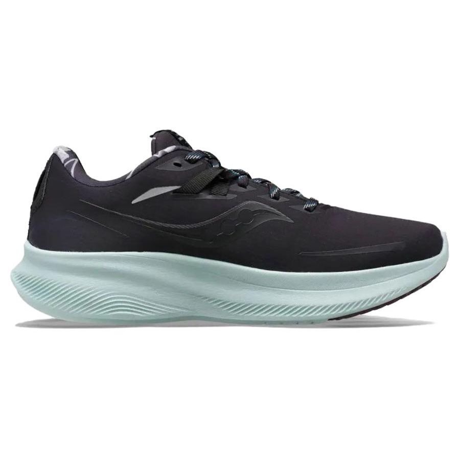 SAUCONY Ride 15 Minimalist Casual Fabric Shock Absorbing Non-Slip Durable Breathable Lightweight Low-Top Running Shoes Men Sneaker Black S20806-01