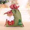 Festive Burlap Drawstring Gift Bag for Kids - Ideal for Apples, Candy, and Cookies