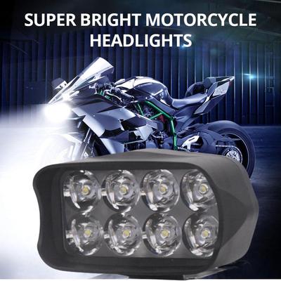 Motorcycle Headlight 8 LED Driving Lights Waterproof Auxiliary Spotlight Accessories Fog Scooter Headlight External Light D8K7