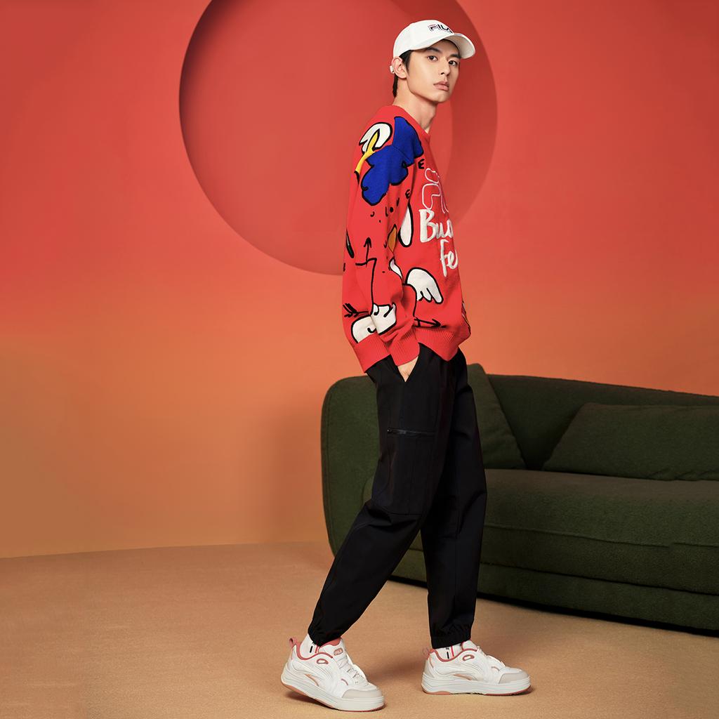 New FILA ORIGINALE Sweater Unisex Legend Red F11U519402F-RD