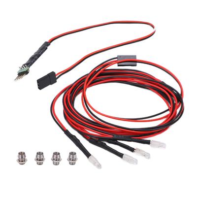 4PCS RC Car LED Light RC Three Channel Control Headlight for 1/10 1/8 Model Cars