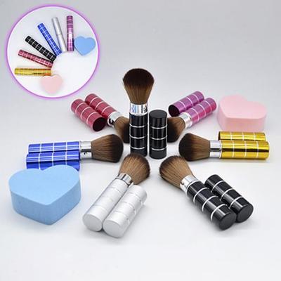 Neues tragbares Make-up-Pinsel-Set mit einziehbarem Griff, Kosmetik-Set, Pro-Puder-Rouge-Pinsel