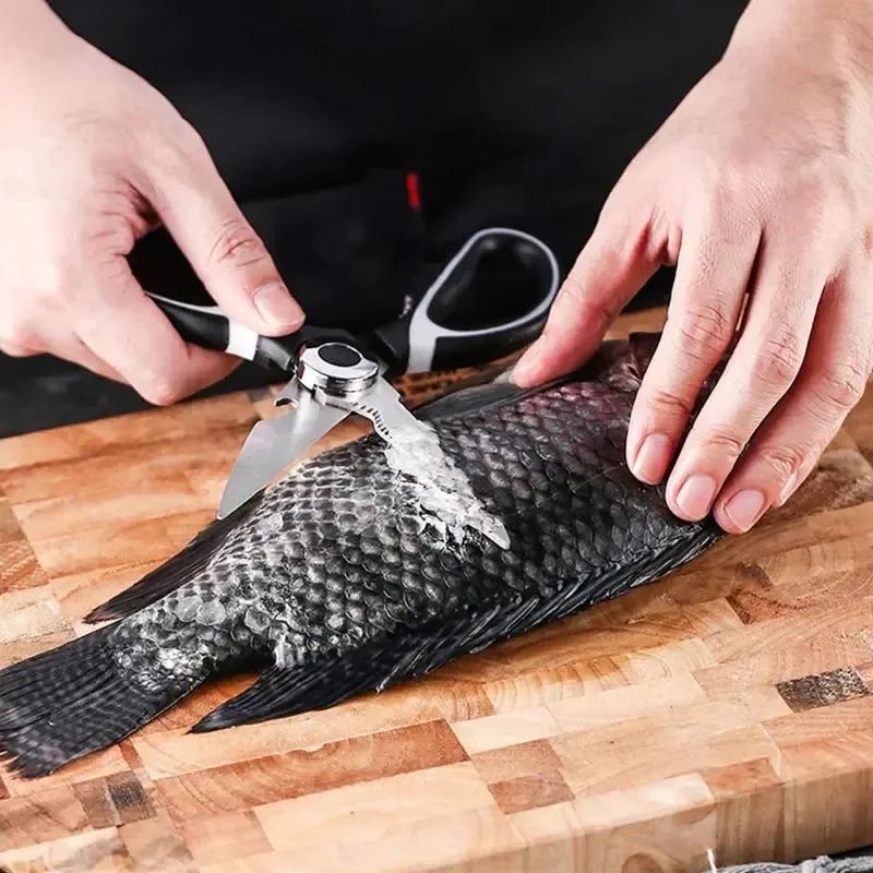 Multifunction Stainless Steel Kitchen Tools Strong Home Vegetable Chopping Chicken Bone Fish Food Scissors Multi-Purpose Tool