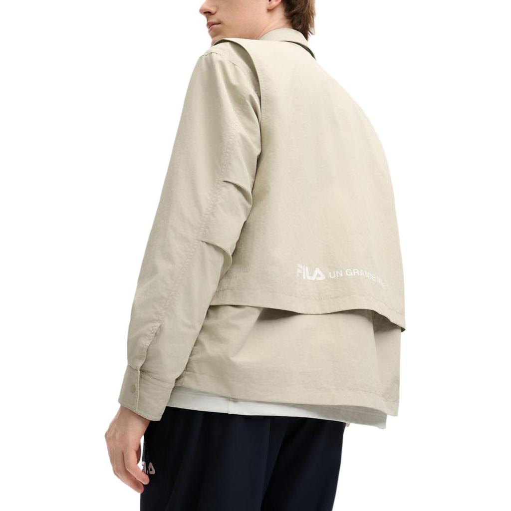 Fila Casual Versatile Woven Jacket Men Jacket Beige F11M519707FDK