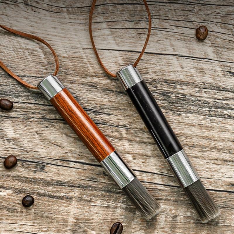 Wood Handled Espresso Machine Cleaner Coffee Equipment Cleaning Brush with Soft Bristles Practical Accessory