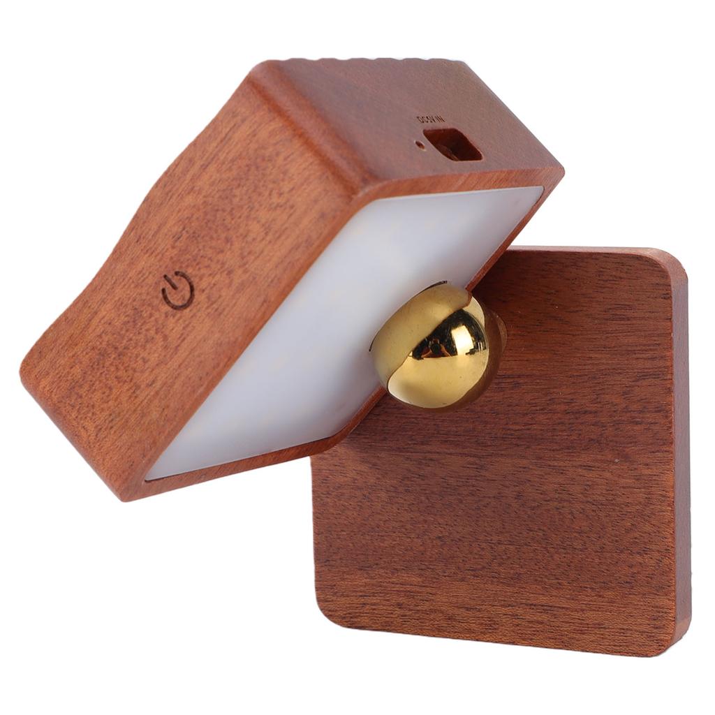 Motion Sensor Magnetic Wall Sconce Wood Night Light Dimmable Rechargeable Wireless Wall Light for Bedroom Kitchen