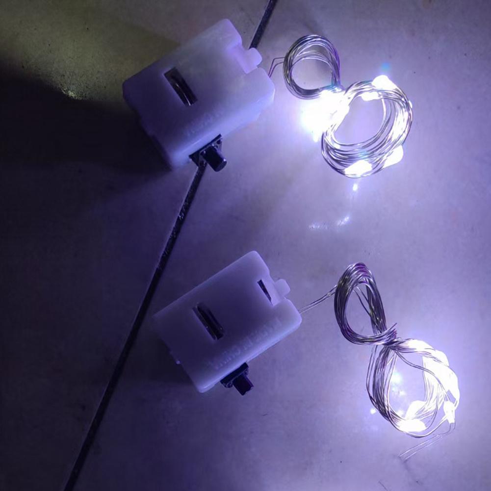 

15pcs LED Fairy Light, 3 Lighting Modes, Silvery Wire Fairy Lights, Button Battery Powered, String Lights for DIY Decoration